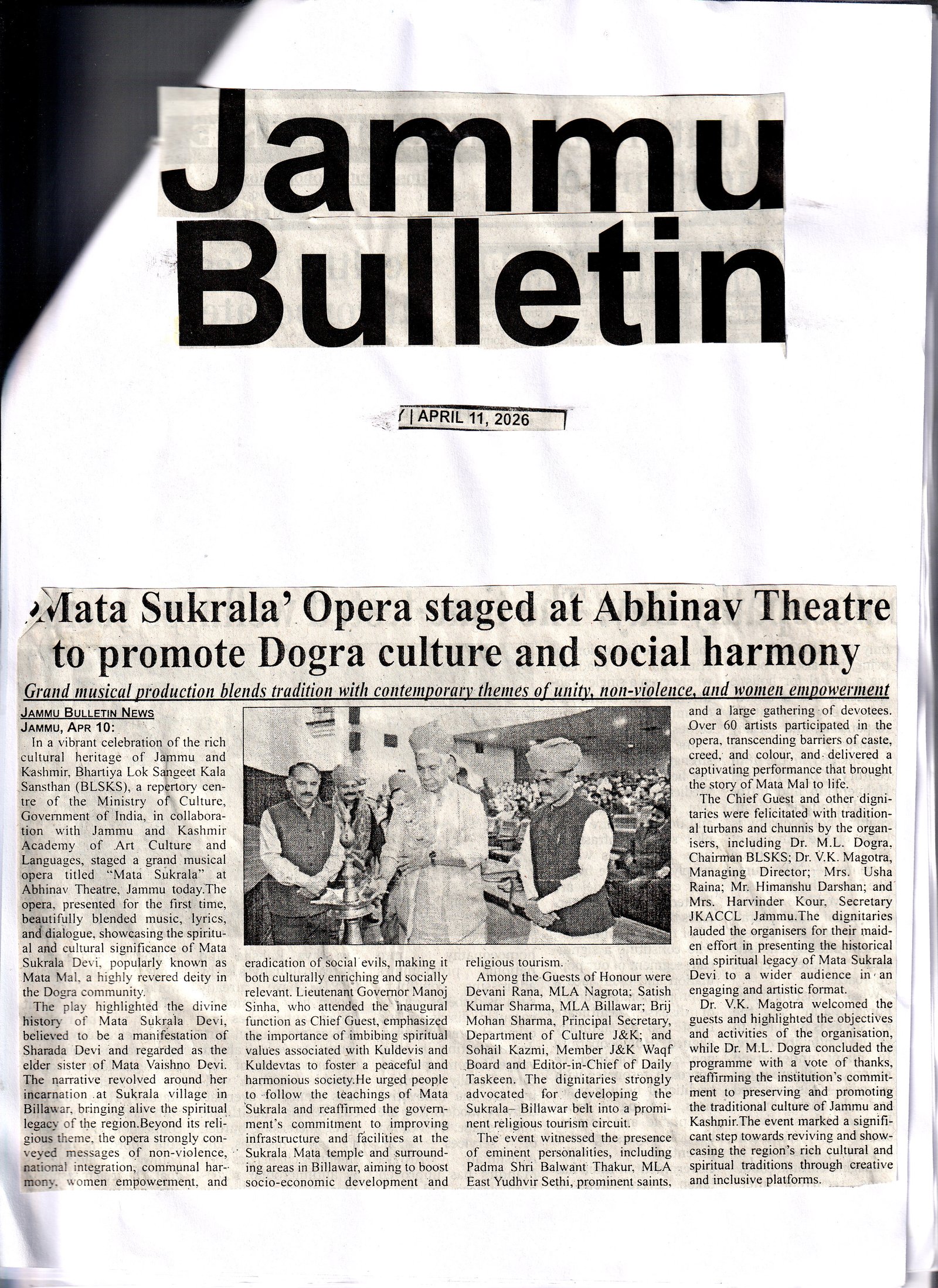Press Cutting